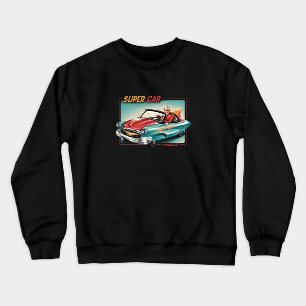 Super Car Thunder Jet Crewneck Sweatshirt by Dandy18